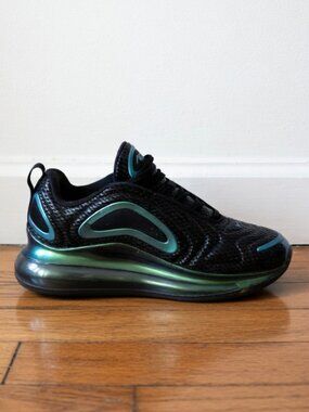 Nike Air Max 720 Black Green Women's Sneakers Size 8.5